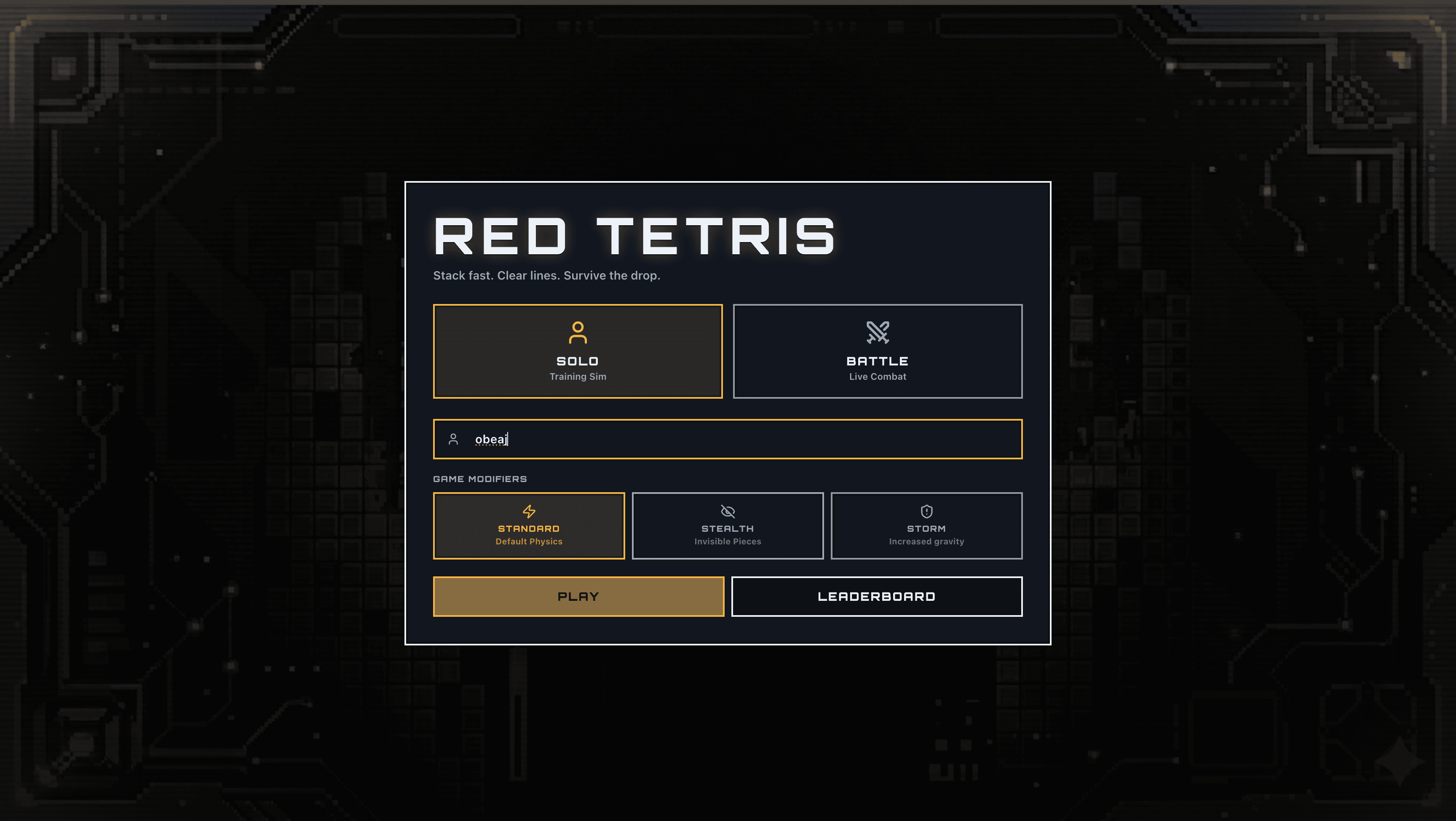 Red Tetris screenshot 1